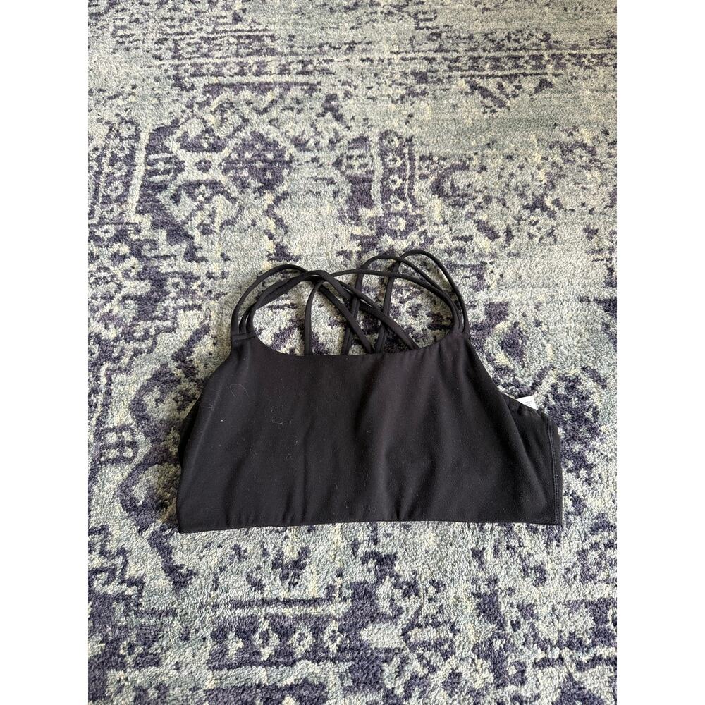 Athleta | Sz Medium Black Matching Set- Crossover Back Bra & Elation 7/8 Legging - Picture 2 of 8
